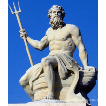 griechische Mythos Figur Poseidon große Outdoor-Steinstatuen der Götter